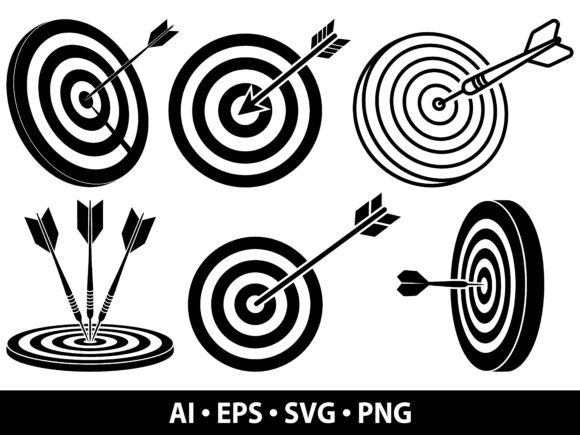 Bullseye Target SVG Bundle: Precision Graphics for Every Creator