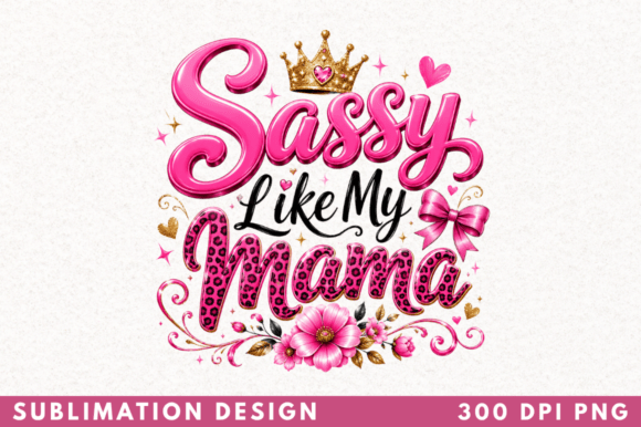 Sassy Like My Mama T-shirt PNG Design: A Versatile Creative Asset