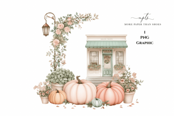 Shabby Chic Storefront Decorated in Fall: A Touch of Rustic Elegance for Creative Projects