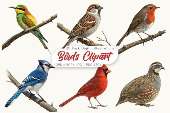 Watercolor Birds Clipart Bundle: Creative Uses for Designers, Crafters, and Makers